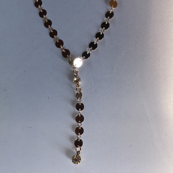 New! Gold Disc Necklace - Picture 5 of 8